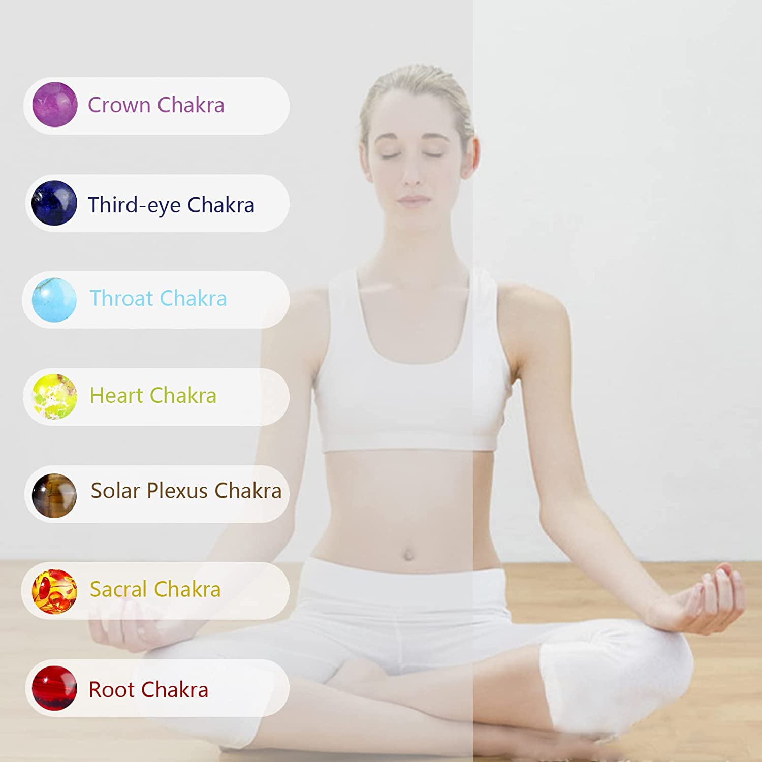 ONESING 2-12 Pcs Chakra Bracelets for Women Lava Rock 7 Chakras Crystals and Healing Stones Bracelets 8mm Crystal Bracelets Yoga Beaded Bracelets for Women Men Essential Oil Diffuser - Image 2